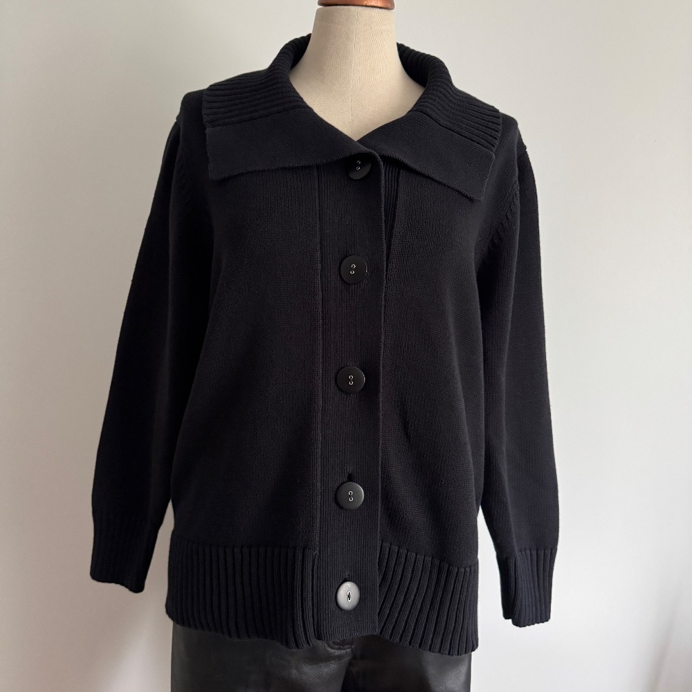 Caroll Reed - Black Button Cardigan - Picture 3 of 8